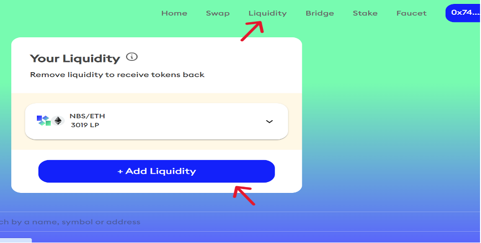 add liquidity page